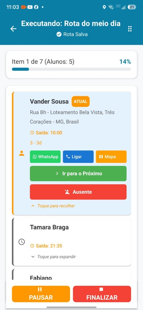 Tela Rotas